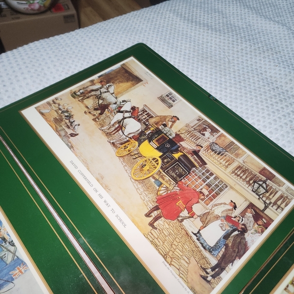 PIMPERNEL EUC SET OF 4 HARD CORK BACKED PLACEMATS TABLEWARE MADE IN ENGLAND - Picture 3 of 11